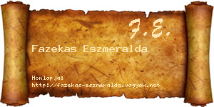 Fazekas Eszmeralda névjegykártya